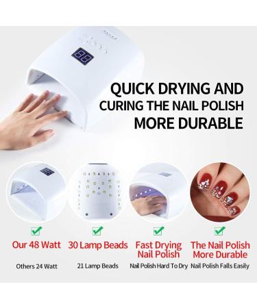 Rechargeable UV LED Nail Lamp with Automatic Sensor | Cordless Gel Nail Dryer for Fingernail & Toenail | 5 Timer Settings LCD Display - Buy Online on GoSupps.com