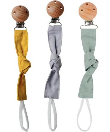 Facynde Pacifier Chain Clip - Baby Pacifier Strap Holder | One-Piece Design & Wooden Clips for Teething Rings - International Shipping - Buy Online on GoSupps.com