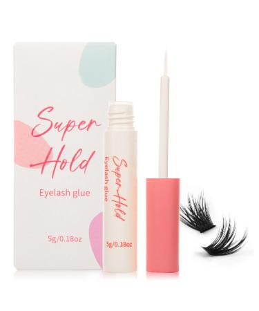 Eyelash Extension Glue - 5ml All Day Wear Eyelash Glue for Cluster Lashes Strong Hold Gentle Cluster Glue Waterproof Lash Glue for Sensitive Eyes Lash Clusters Personal Makeup