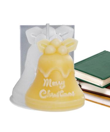 ISCORK Silicone Molds Handmade 3D Silicone Mold with Snowman 3D Ornaments Mold Creative and Tear-Resistant for Jelly DIY Crafts Cake Christmas Bells