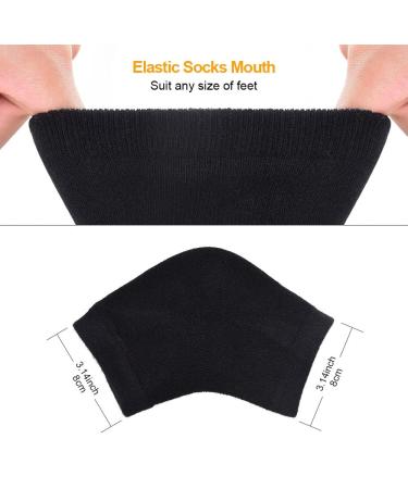 Moisturizing Gel Heel Socks - 2 Pairs Black & Pink - Relieve Heel Pain, Soft & Comfortable for Day and Night Care - Suitable for Men and Women - Buy Online on GoSupps.com