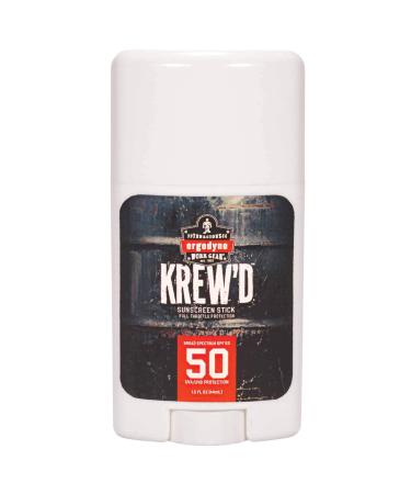 Ergodyne KREW D 6354 Sunscreen Stick  Broad Spectrum SPF 50  Water Resistant  1.5 oz Single