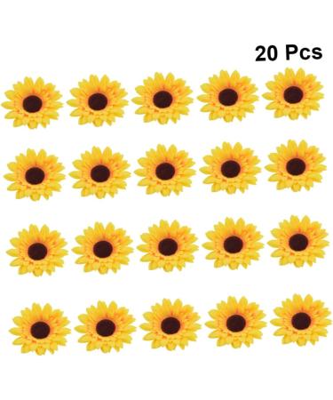 Zerodeko Mini Ornament 20pcs Chrysanthemum Flower Head Yellow Decor As Shown Size 2 - Buy Online on GoSupps.com