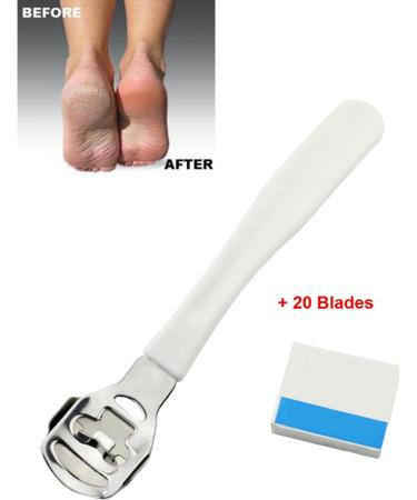 ROSENICE Stainless Steel Callus Plane with 20 Blades - Professional Foot Care Tool for Smooth Skin | Shop Internationally - Buy Online on GoSupps.com