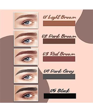 Glowly Secret Eyebrow Pen Glowly Secret Waterproof Natural Eyebrow Pen Glowly Secret 4 Tipped Precise Brow Pen 3D Microblading 4-Tip Eyebrow Pen Eyebrow Contouring Pen (04#+02#) - Buy Online on GoSupps.com
