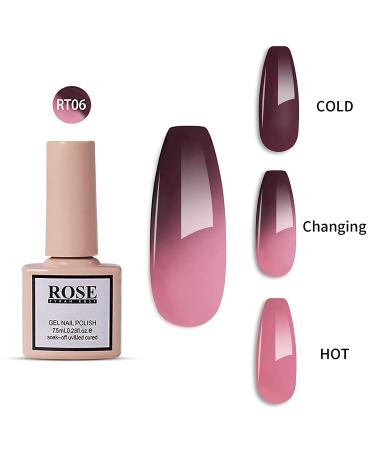 ZYRAH ROSE Color Changing Gel Nail Polish Kit - 6 Temperature Changing Glitter Colors - Long-Lasting Soak Off Gel Polish Set for Women - Buy Online on GoSupps.com