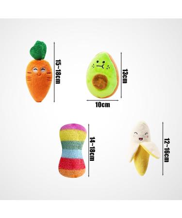 NyxSeat Fruit Plush Toys - 4 Pack Cute & Bite-Proof Dog Toys for Small & Medium Dogs Noisy & Fear-Relieving - Buy Online on GoSupps.com