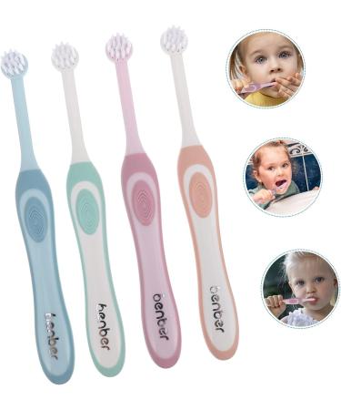 SECFOU 4pcs Silicone Tooth Teether Brushes for Infant Care - Fine Soft Bristles, Dental Oral Training - Random Color - Buy Online on GoSupps.com
