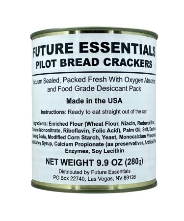 Future Essentials Sailor Pilot Bread Crackers - 100% Natural Non GMO Ingredients - Long Term Shelf Stable Survival Food for Camping & Backpacking - #2.5 Size, 9.9 oz Can - Buy Online on GoSupps.com