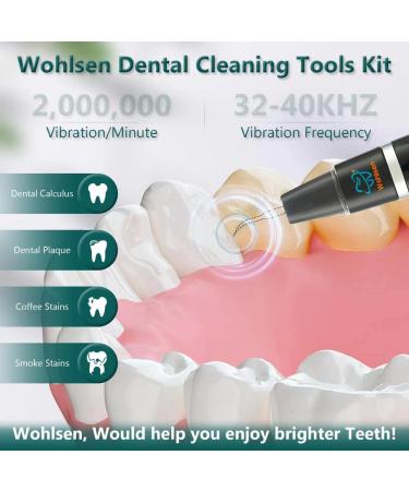 Wohlsen Tooth Cleaning Set - 5 Intensities IPX7 Waterproof Low Noise USB & LED Display - Ideal for Home & Travel - Buy Online on GoSupps.com