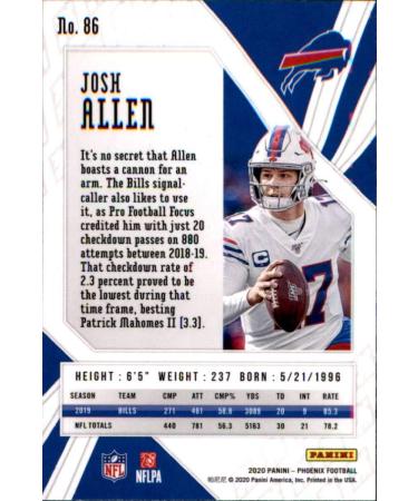 2020 Panini Phoenix Fire Burst #86 Josh Allen Buffalo Bills Football Card - Rare Collectible - Buy Online on GoSupps.com