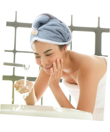 Amosfun Coral Fleece Dry Hair Hat Large Shower Cap for Women Hair Turbans for Wet Hair Dry Hair Turban Cap Fast Dry Hair Turban Fast Drying Hair Wraps Shower Caps Dry Bag Double Layer Miss - Buy Online on GoSupps.com