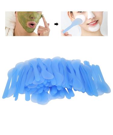 100 Pcs Face Mask Spatula Set - Large Head Smooth Edge DIY Plastic Spoon for Home & Salon Use - Blue - Buy Online on GoSupps.com