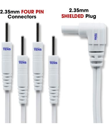 Tens Lead Wires Port Doubler 4 2mm Pin Connectors (2 Pack) - Discount Tens Brand - Safety 2.35mm Plug - Buy Online on GoSupps.com