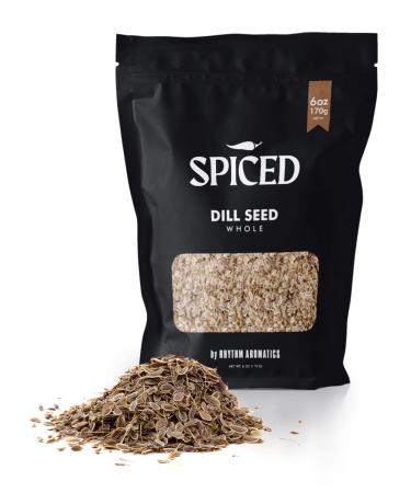 SPICED Whole Dill Seeds 6 Oz. Bag of Gourmet Dill Seed for Pickling, Seasoning, Garnishing, Dips and More