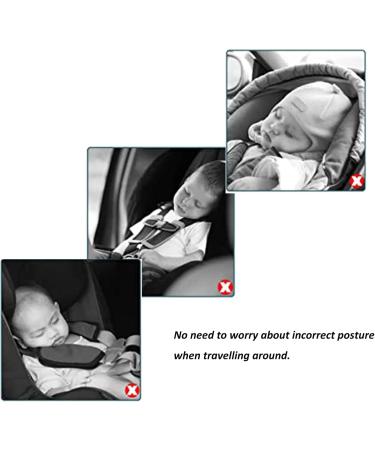 Baby Car Seat Travel Neck Pillow - Cute Fox Design | Infant Head Support Cushion for Pushchair, Stroller, Car Seat | Soft U-shaped Neck Rest Protector - Buy Online on GoSupps.com