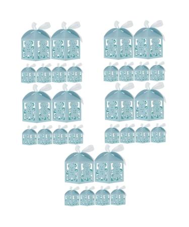 HOMSFOU 250 pcs manual wedding candy cases bride packing box carton candy box Christmas soap box candy gift cloth biscuit box wedding macaron box chocolate candy gift gift candy hollow