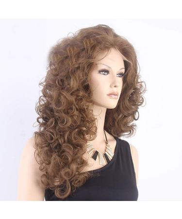 BGHJUE Fluffy Long Curly Hair Wig for African American Women - Brown Synthetic Full Wig Heat Resistant Fiber - Buy Online on GoSupps.com