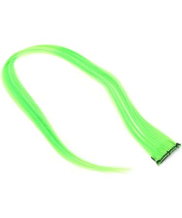 Bright Color Straight Hairpiece Clip for Hair Extension About 55cm Length High Temperature Synthetic Suitable Daily Use (Fluorescent Green) - Buy Online on GoSupps.com