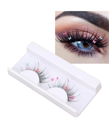 Buy 7D Colored Glitter Sequin Fluffy Colorful Fake Eyelashes - Perfect for Party & Christmas Stage Makeup | International Shipping - Buy Online on GoSupps.com