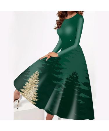 Hanxiulin Christmas Sweater Dress for Women | Casual Hooded Party Tunic with Moose & Snowflake Print | Perfect Holiday Club Outfit - Buy Online on GoSupps.com
