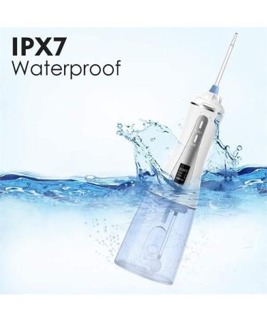 KouRy Water Flosser - Portable 300ml Dental Oral Irrigator | IPX7 Waterproof Multifunctional & Travel-Friendly with Detachable Tank - White - Buy Online on GoSupps.com
