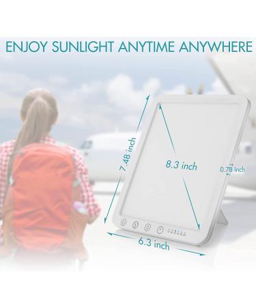 Simulated Sunlight Light Lamp - 15000 Lux, 3 Color Temp, 5 Brightness, Timer, 180 Rotatable Stand - Touch Control LED - Buy Online on GoSupps.com
