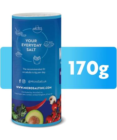 Microsalt 40% Less Sodium Salt Regular Salt Substitute Seasoning Salt for Snacks Full Flavor Less Sodium (170 g.) - Buy Online on GoSupps.com
