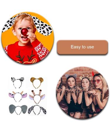 6 Pieces Animal Ears Headbands Soft Plush Hair Hoops Elastic Hair Bands for Adult and Children's Parties and Holiday Decorations - Buy Online on GoSupps.com