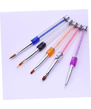minkissy Dual Brush Pens Flat Brush Pen Nail Brush Pen False Tip Builder Brush Manicure Gel Purple medium Purple - Buy Online on GoSupps.com