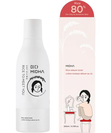 Buy MIDHA Rice SEBUM Toner 200ml | 80% Pure Rice Bran Water | Vegan Astringent for Radiant Skin - Buy Online on GoSupps.com