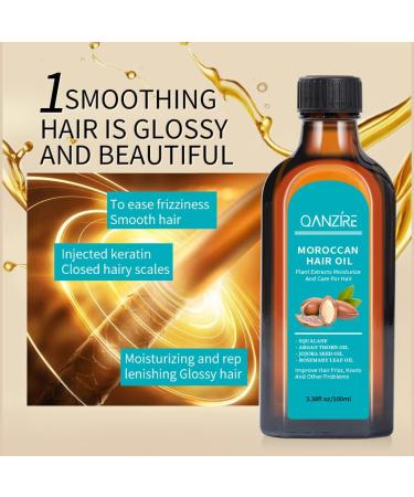 Moroccan Hair Oil 100ml | Natural Plant Extracts for Moisturizing Frizz Control & Hair Care - Buy Online on GoSupps.com