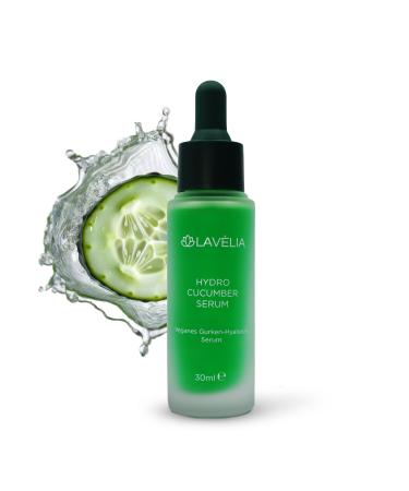 LAV LIA Hydro Cucumber Vegan Hydrating Serum with cucumber extract hyaluronic acid and 15 plant extracts - Refreshing revitalizing and nourishing for radiant skin - 30 ml