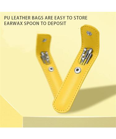 HEIMEABI Spring Earwax Cleaner Tool Set | 6Pcs 360 Spiral Design | Ear Wax Removal Kit with Storage Bag | Self Care Gifts - Yellow One Size - Buy Online on GoSupps.com