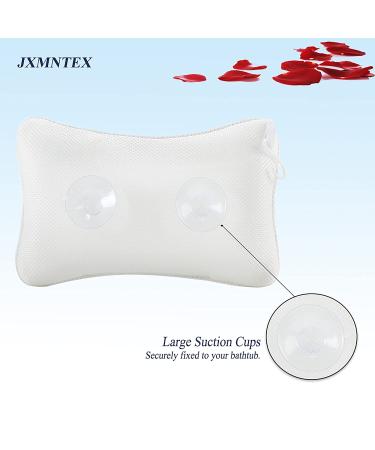Non-Slip Breathable Bath Pillow for Tub - Comfortable Head and Neck Support, Machine Washable - Off-White - Buy Online on GoSupps.com