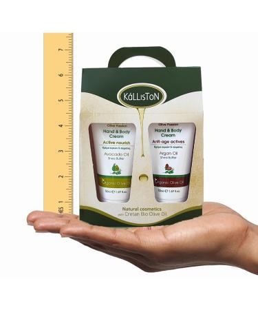 Kalliston Organic Olive Oil Cream Set Avocado & Argan Oil Lotions for Hand Body Foot & Heel Moisturizing Hydrating & Skin Repair Travel & Gift Pack 1.69 fl oz Each Active Nourish & Anti-Age Actives - Buy Online on GoSupps.com