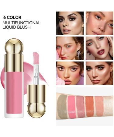 Liquid Blush Natural Matte Finish Moisturizing Cheek Tint Moisturizing Lightweight Blendable Soft Cream Blush Makeup (skin) - Buy Online on GoSupps.com