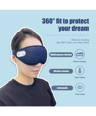 Heated Massage Eye Mask | USB Rechargeable 45 Thermostat Eye Massager | Reduce Eye Fatigue & Dark Circles | Improve Sleep & Relax | Portable Eye Care Device - Buy Online on GoSupps.com