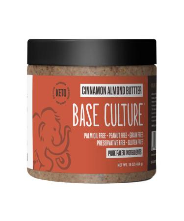 Paleo Almond Butter, Cinnamon Almond, 100% Paleo Certified and Gluten Free Almond Butter, 6g Protein Per Serving, Crafted by Base Culture (1 Count)