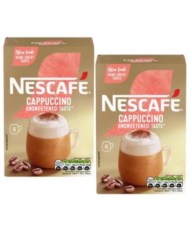 Nescafe Coffee Instant coffee Sachets 8mug | FabFinds Mug (Cappuccino Unsweetened 2 Pack) Cappuccino Unsweetened 60 g (Pack of 2)