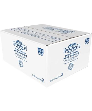 Ghirardelli Sweet Ground White Chocolate Gourmet Powder Beverage Mix 10lb Box with Barista Spoon - Buy Online on GoSupps.com