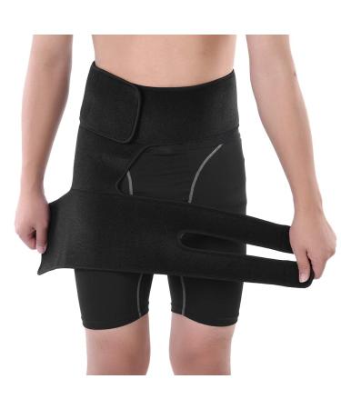 Buy Compression Brace for Hip & Thigh Support | Muscle Strain Prevention Belt - Breathable & Elastic Sports Protector for Men & Women - Buy Online on GoSupps.com