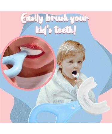 Buy Fkxczn 2-Piece U-Shape Toothbrush Set for Kids 6-12 - 360 Cleaning Silicone Brush Head Whitening Massage - International Shipping Available - Buy Online on GoSupps.com