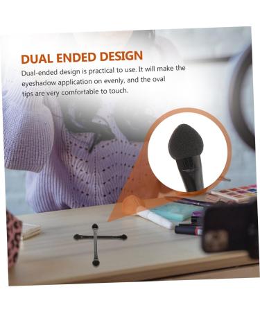 NOLITOY 25 Pcs Double Ended Eye Shadow Stick Makeup Eyeshadow Makeup Use Lipstick Brush Black Plastic - Buy Online on GoSupps.com