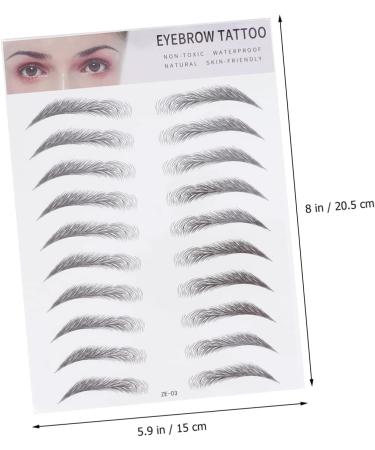Housoutil 2pcs 3d Eyebrow Stickers Hair- Waterproof Eyebrow Beauty Tools Artificial Eyebrow Make up Set 6d - Buy Online on GoSupps.com