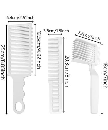 3 Pcs Fade Comb-Blend Friend Fade Comb-Professional Barber Comb For Home or Salon or Professional Use Barber Fade Combs Barber Cutting Comb Heat Resistant Curved Positioning Comb Barber Supplies White - Buy Online on GoSupps.com