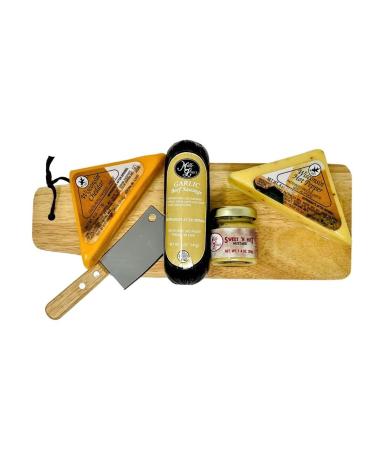 Gourmet Cheese and Meat Board Gift Basket Box Set