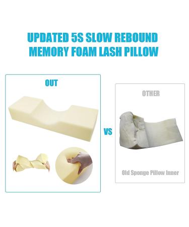 Memory Foam Beauty Eyelash Extension Neck Pillow with Makeup Pocket - Pink - Buy Online on GoSupps.com