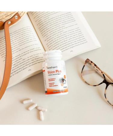 SANAEXPERT VISION PLUS - Enhance Eye Health & Vision Support with Lutein Zeaxanthin Coenzyme Q10 Vitamins A & E - 60 Capsules for Optic Nerve Health - International Shipping Available - Buy Online on GoSupps.com