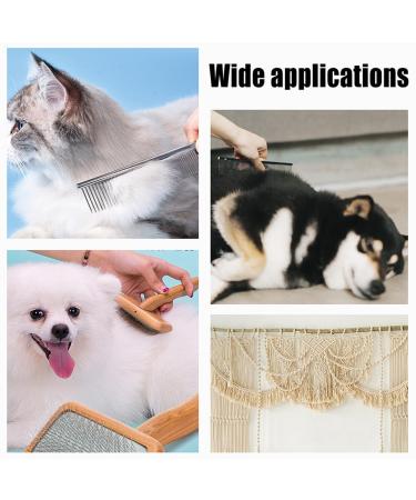 CHGCRAFT Macrame Fringe Set - 4 Styles Stainless Steel Combs & Brush for DIY Plant Hangers Pet Hair Removal & Crafts - Buy Online on GoSupps.com